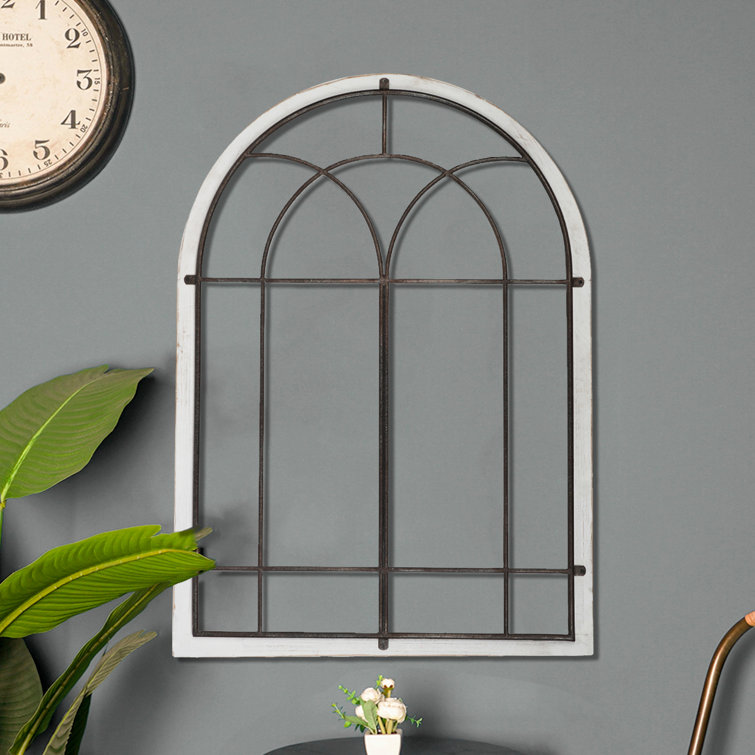Ophelia & Co. Distressed Wood And Metal Window Arch Wall Decor Wayfair